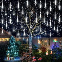32/24/16/8 Tubes Meteor Shower Rain LED String Lights Street Garland for Decor Noel New Year Navidad Christmas Tree Decorations