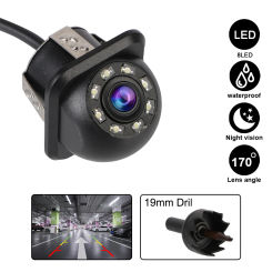 12V Car Rear View Camera 170° Wide Angle Backup Monitoring Infrared Night Vision 8 LED Auto Parking Assistance Auto Accessories