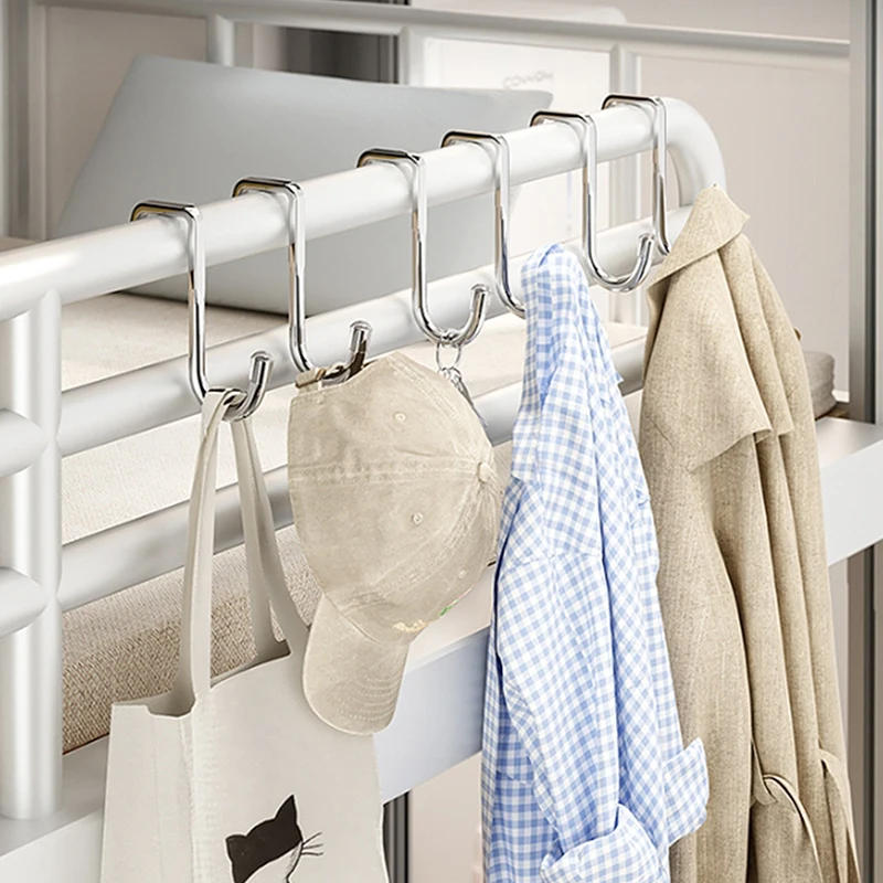 Description Picture 5 of item1/3/5PCS Hooks Door Hook S-shaped Towel Bag Hook Stainless Steel Cabinet Hooks Kitchen Bathroom Home Storage Organization