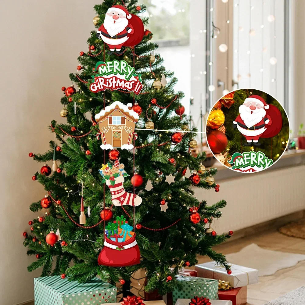 Description Picture 5 of itemChristmas Decorations Party Door Decorations Santa Claus Door Decorations Banners Pendants Party Supplies