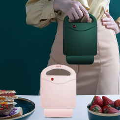 Electric Sandwich Maker Panini Press with Non-Stick Coating Light Food Making Machine Portable Multifunctional for Home Kitchen