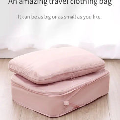 2pcs Travel Compression Packing Cubes Bag Portable Suitcase Clothes Organizers Waterproof Luggage Storage Cases Drawer Bags