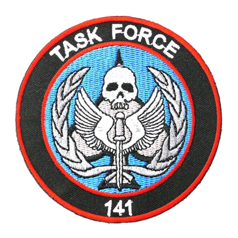 Description Picture 4 of itemTASK FORCE 141 CODE Call of Duty Embroidered Sticker Hook and Loop Patches Tactical Armband Morale Badge on Backpack Skull Patch