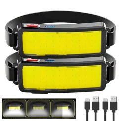 Strong Light COB Headlight Long Battery Life USB Charging Waterproof Outdoor Night Fishing Night Running Maintenance Work Light
