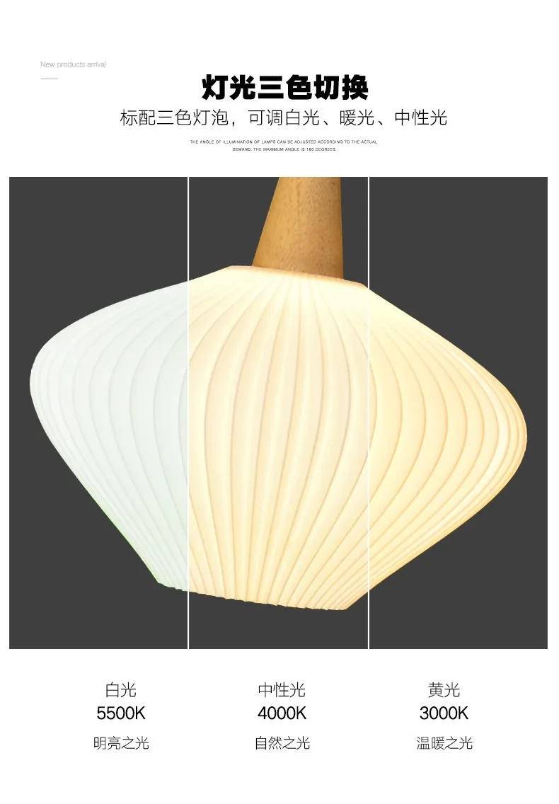 Description Picture 5 of item3D Printed White Lantern Pendant Light Creative E27 Home Decoration Living Room Dining Room Ceiling Hanging Lamp Indoor Lighting