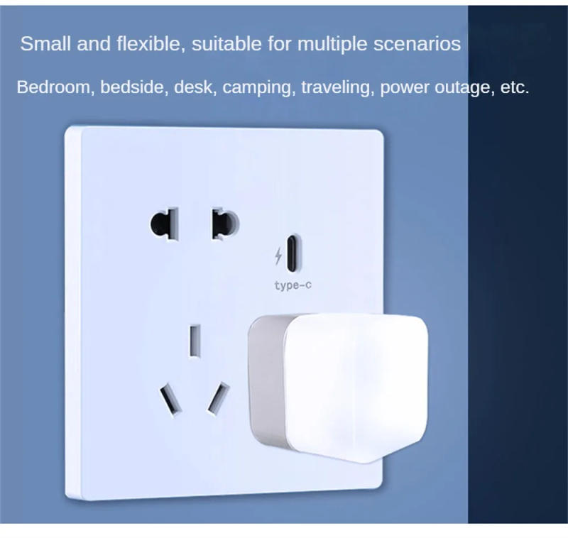 Description Picture 4 of item1-10Pcs USB Night Light Mini LED Night Light USB Plug Lamp Power Bank Charging USB Book Lights Round Reading Eye Protection Lamp