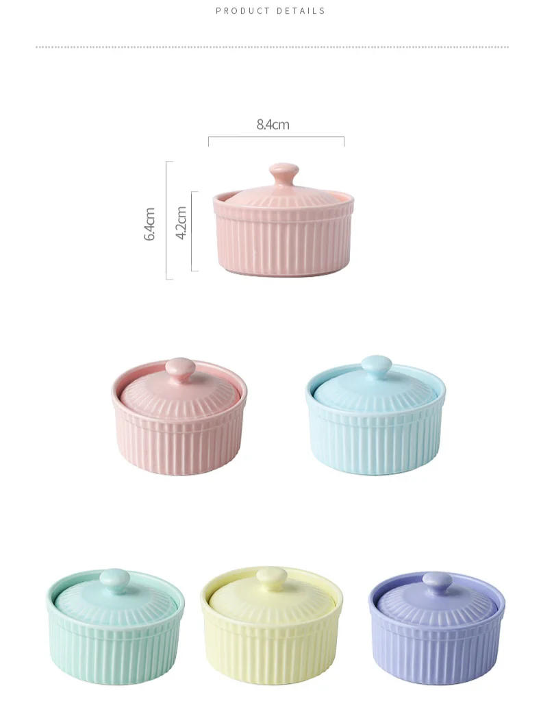 Description Picture 2 of itemHot Sale New Small Ceramic Cooking Pots with Lid Home Used Steamed Egg Stew Soup Pot Cheap Oven Hotpot Casserole Thermal Cooker