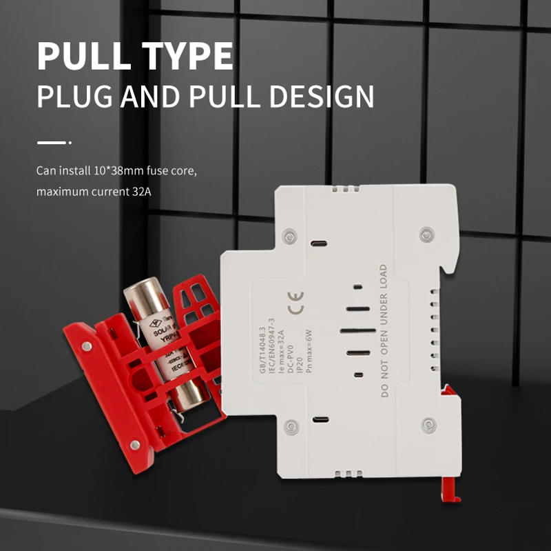 Description Picture 6 of itemSolar DC Fuses 1000V PV Photovoltaic10A 15A 20A 25A 30A 32A-DC Fuse Holder Base for Solar System Short Circuit Protection gpV