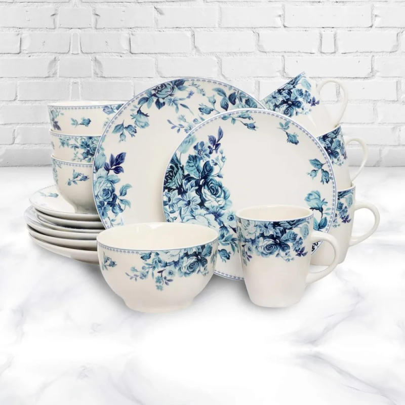 Description Picture 6 of itemPlate Sets Traditional Blue And White 16 Piece Dinnerware Set
