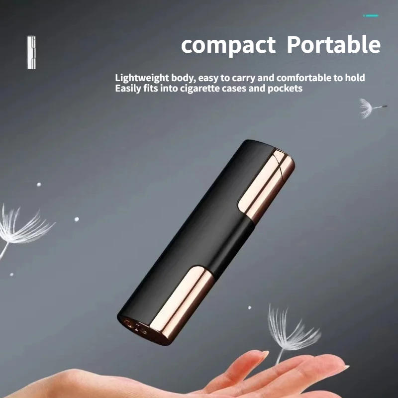 Description Picture 6 of itemCool Butane Windproof Metal Lighter Simple Portable Lighter Cigarette Cigar Accessories Men's Gift Outdoor Camping Tool