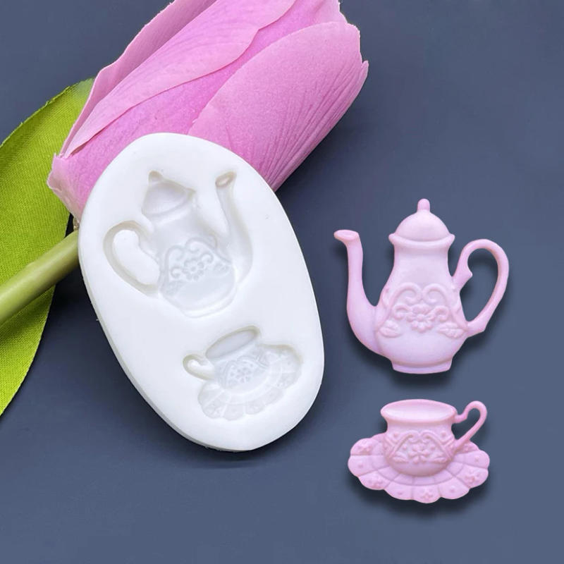Description Picture 2 of itemTea Party Silicone Sugarcraft Mold Resin Tools Cupcake Baking Mould Fondant Cake Decorating Tools