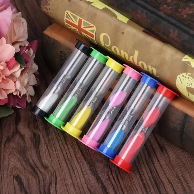 Description Picture 5 of item1/6pcs Sand Timer Colorful Small Hourglass Timer 0.5/1/2/3/5/10 Minutes Sand Clock Timer For Kitchen Kids Room