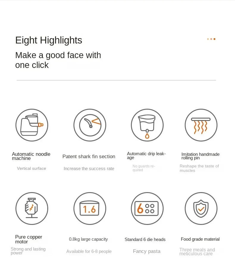 Description Picture 5 of item220V Noodle Machine Household Fully Automatic Electric  Pressing Machine  Making and  Integrated Machine