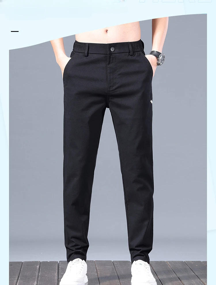 Description Picture 3 of itemPremium Dark Gray Casual Trousers, Straight Cargo Pants, Men's Cotton Loose Pants for Social and Casual Wear