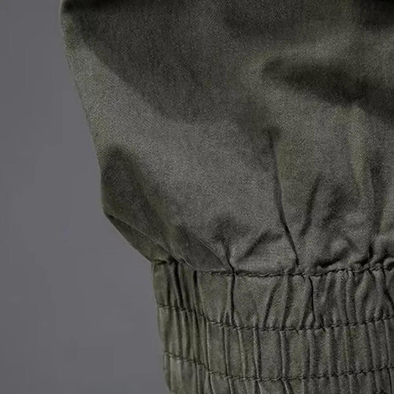 Description Picture 2 of itemMulti-pocket Overalls Men's Cargo Pants with Drawstring Waist Multi Pockets Ankle-banded Design for Daily Sports Streetwear