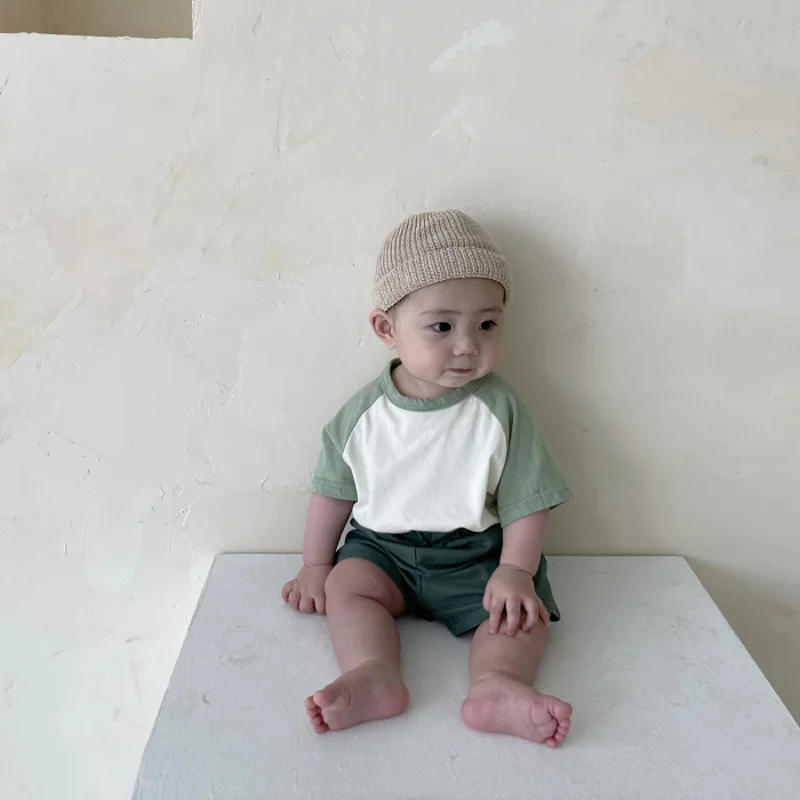 Description Picture 6 of item2024 Summer New Baby Short Sleeve T Shirts Cotton Kids Casual T Shirt Fashion Infant Solid Bottoming Tops For Boy Girl Clothes