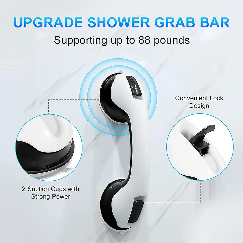 Description Picture 4 of itemGrab Bars for Shower (1/2Pack) Shower Bathroom Toilet Handrail Prevent Falls for Seniors Elderly Safety Vacuum Suction Cup
