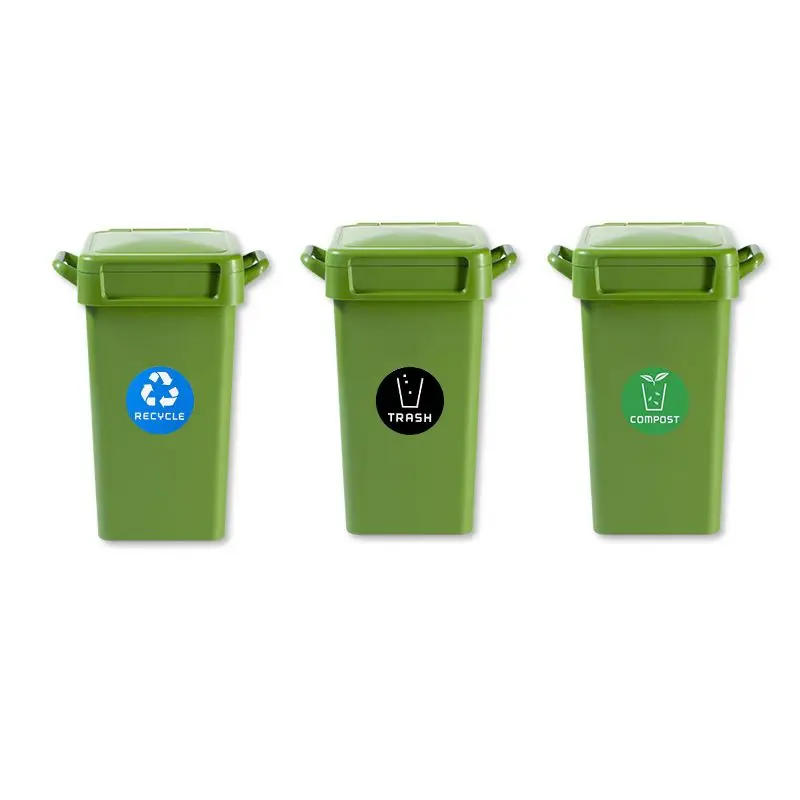 Description Picture 4 of item12pcs Diameter 10CM PVC Recycle Trash Bin Sticker Vinyl Stickers Decals For Label Bins, Containers, Garbage Cans home decor
