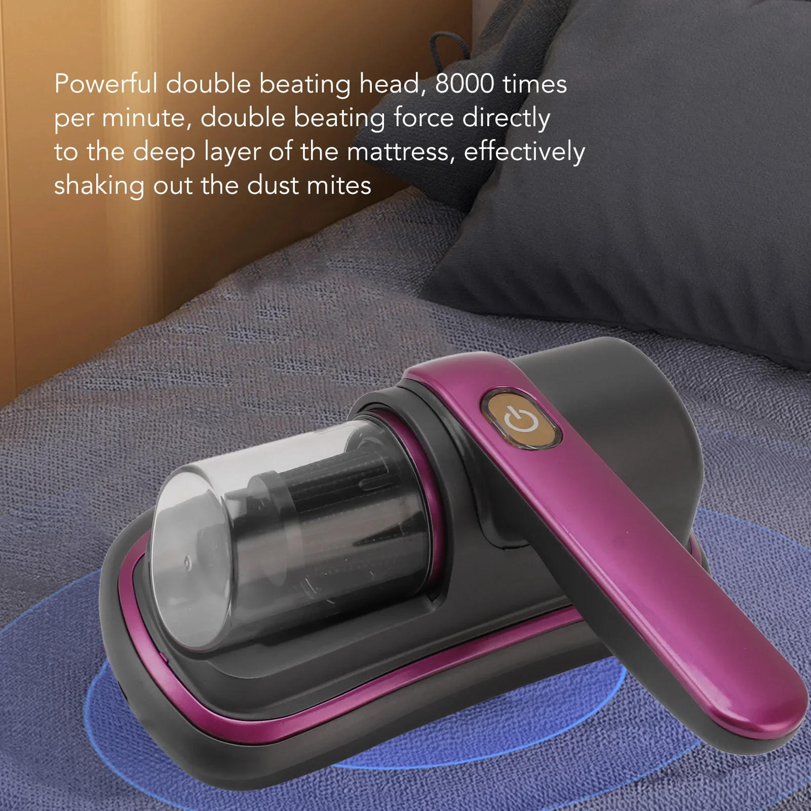 Description Picture 5 of itemBed Vacuum Cleaner Cordless Handheld Mattress Cleaner UV Mite Remover Cleaning Machine for Pillows Sheets Sofas Plush Toys
