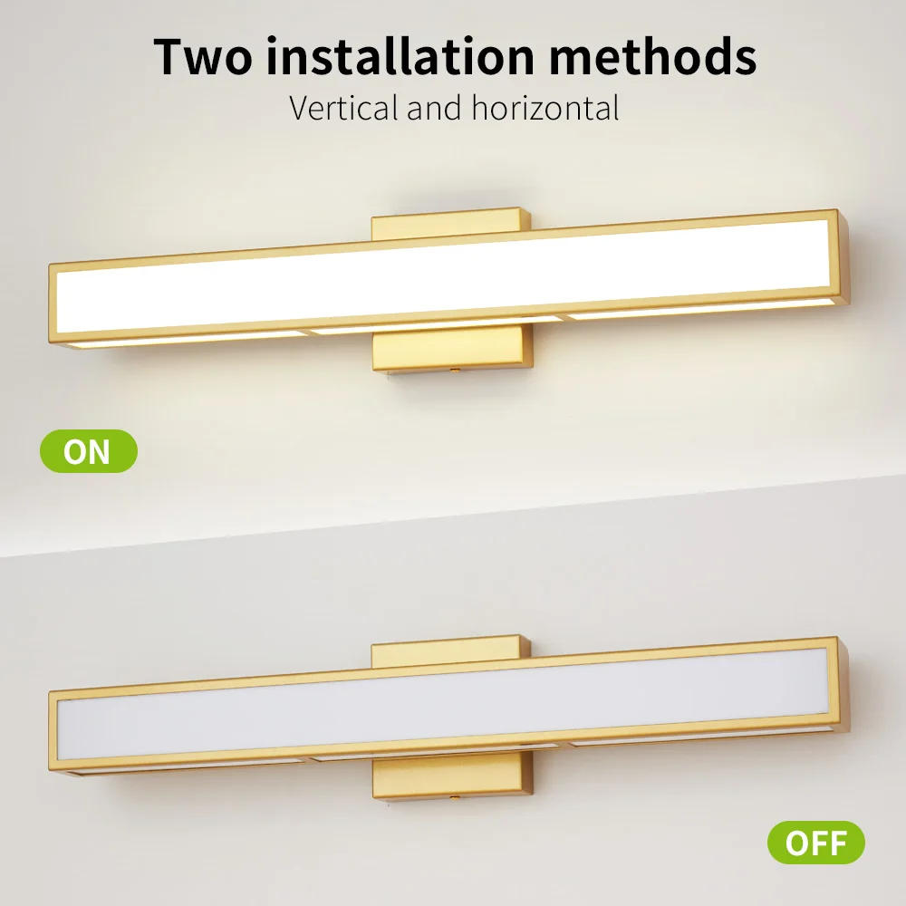 Description Picture 3 of itemBiewalk Luxury Gold Wall Lamp with LED Light for Bedroom Bathroom  Makeup Mirror Lights Vanity Lights Wall Lamp for Mirror light