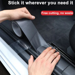 Waterproof Tape Car Sticker Paste Protective Strip Door Frame Side Mirror Carbon Fiber Masking Sealing Adhesives Sealers Home