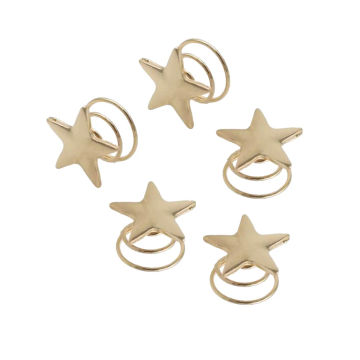 Star Hair Spiral Clips Delicate Bridesmaid Gift Wedding Hair Spiral Hair Claw Headwear Barrettes for Hair Accessories ( 5Pcs )