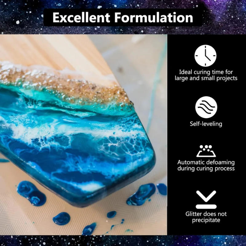 Description Picture 3 of itemEpoxy Resin - Crystal Clear Epoxy Resin Kit - No Yellowing No Bubble Art Casting Resin for Art Crafts, Jewelry Making