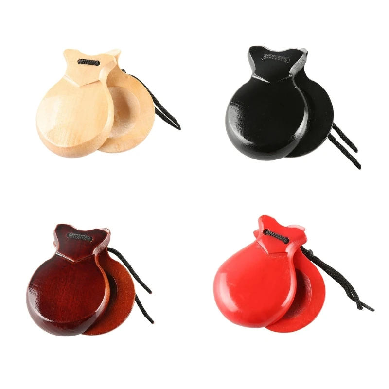 Description Picture 2 of item2Pcs Traditional Castanet Spanish Castanets Flamenco Castanets with String