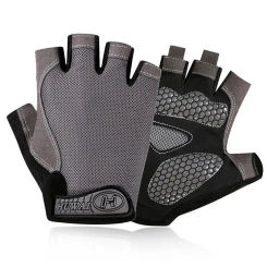 Anti Slip Shock Breathable Half Finger Gloves Breathable Cycling Gloves Fitness Gym Bodybuilding Crossfit Exercise Sports Gloves