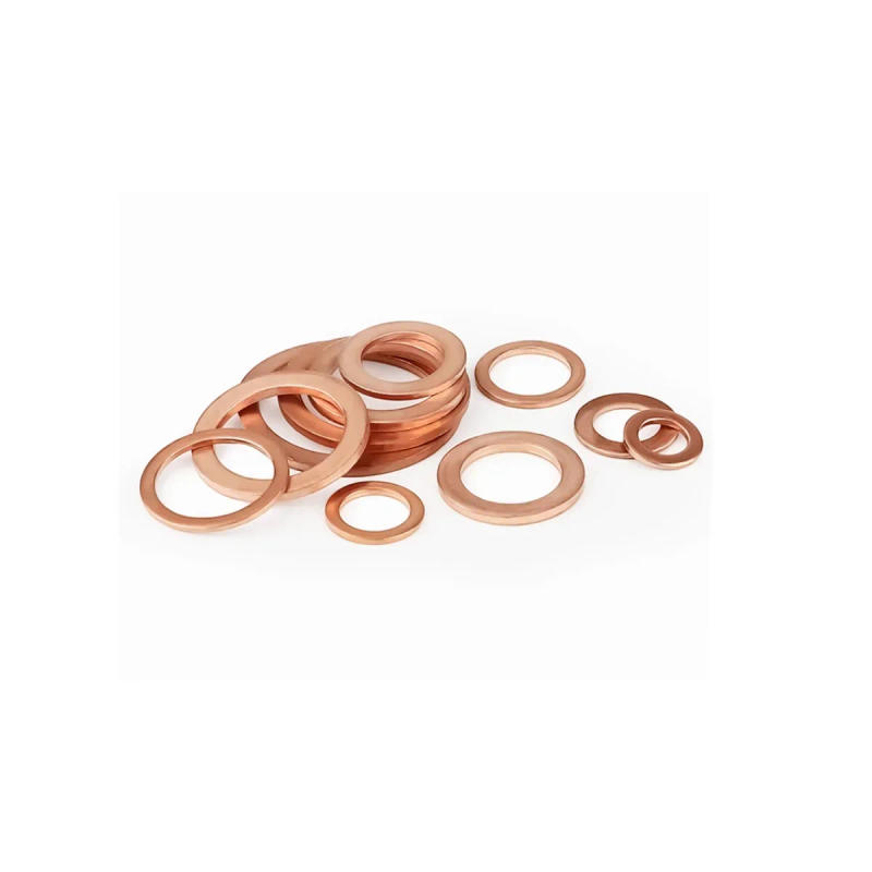 Description Picture 2 of itemPurple Copper Gasket/ Marine Instrument Sealing Ring / Copper Round Threaded Metal Flat Gasket M3-M60mm