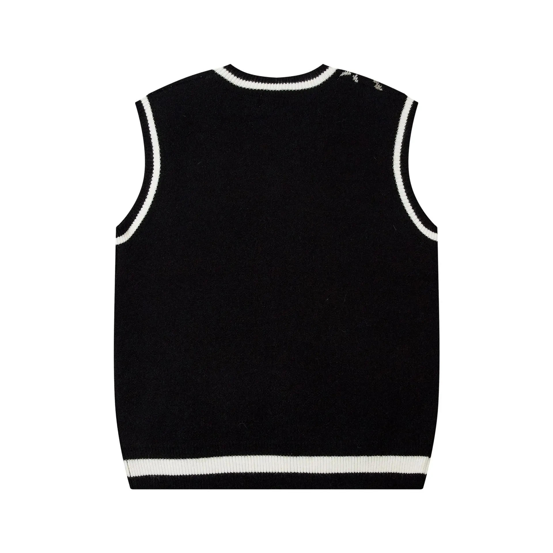 Description Picture 5 of itemJapanese V-neck Sleeveless Sweater Men Star Print College Style Casual Knitted Vest Women Harajuku Loose Pullover Jumpers Winter