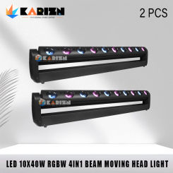 No Tax 2Pcs Beam Moving Head Light LED 10x40W RGBW 4in1 DMX512 DJ Projector Lights For Bar Party KTV Christmas
