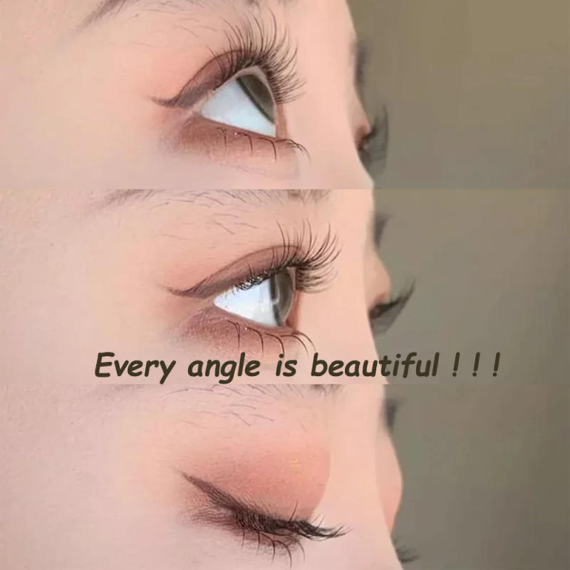 Description Picture 3 of item1 Box/120 Bunches Fish Tail Manga Eyelashes Individual Eyelash Clusters Natural Eyelash Cluster Korean Anime Lashes Makeup Tools