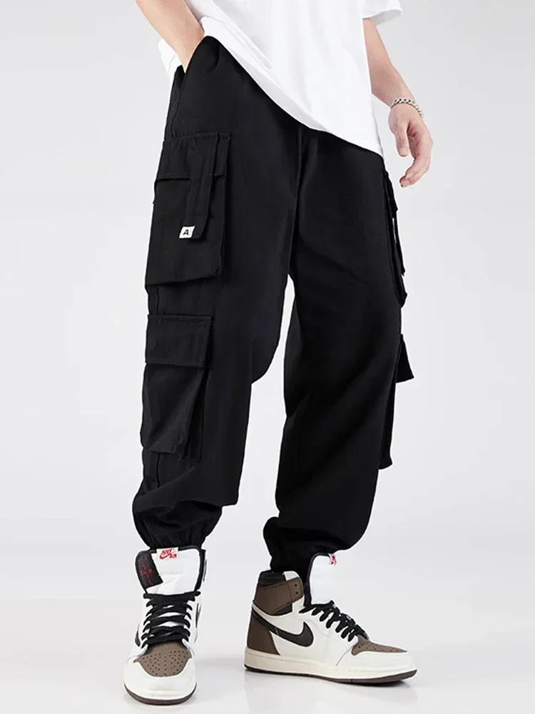Description Picture 4 of itemCasual Pants Men's trend line of loose-fitting overalls pants leggings sports pants