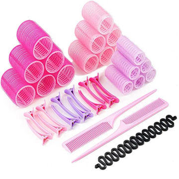 1 Set Hair Curler  Natural Effect   Hair Roller Self-holding Hair Roller Set