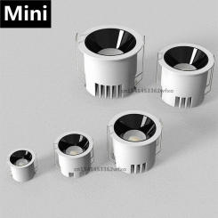 Dimmable LED mini downlight Spotlight COB embedded sky light AC85-265V Seiko aluminum household commercial lighting