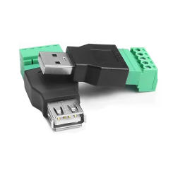 USB 2.0 Male Female Plug To 5 Pin Socket USB2.0 Jack USB-A Connector with 5Pins Screw Terminal