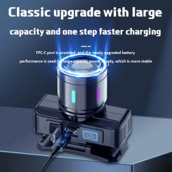 Rechargeable Headlamp Head-mounted Light with Digital Display Waterproof Motion Sensor Headlights Camping FishingHead Light