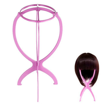 Plastic Folding Stable Durable Wig Hair Cap Display Holder Stand Tool