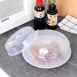Transparent Round Plastic Bowl Lid Refrigerator Microwave Oven Cover Oil Lid Heating Sealing Food Preservation Lid Kitchen Tools
