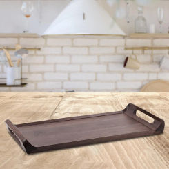 Serving Tray, Jewelry Storage Organizer, Sturdy Rectangular Tray with Handle, Decorative Tray for Bathroom Farmhouse