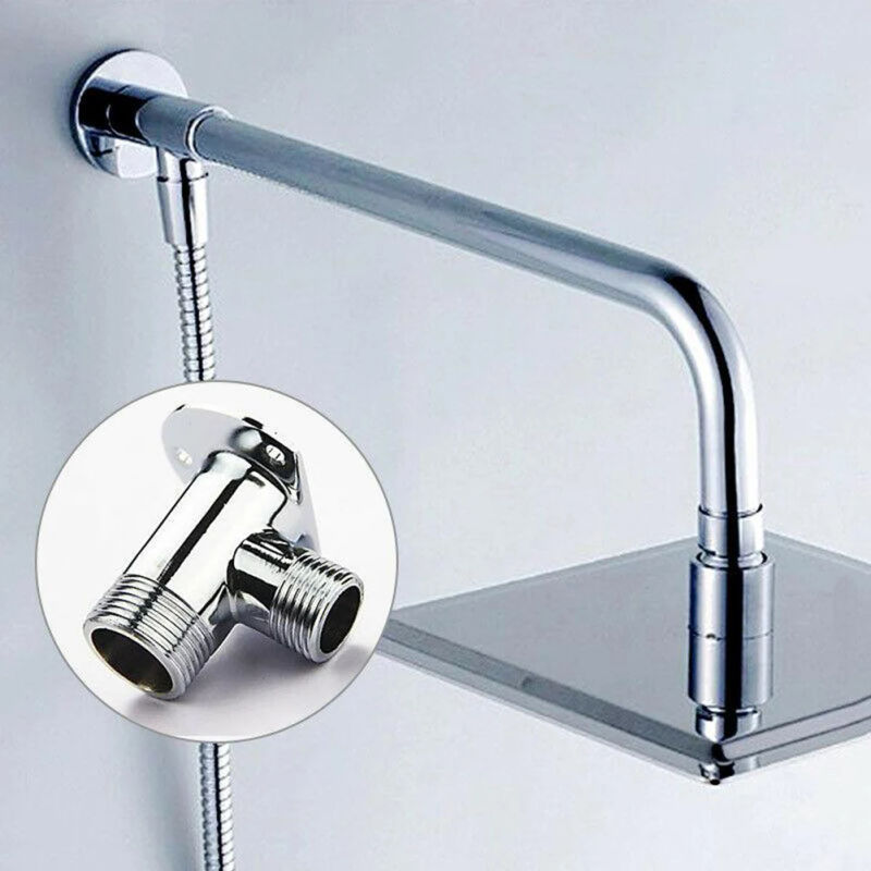 Description Picture 4 of itemStainless Steel Shower Extension Pipe Joint 30cm Bright Chrome Outside Arm Bottom Hose Wall Mounted Shower Head Extension Arm
