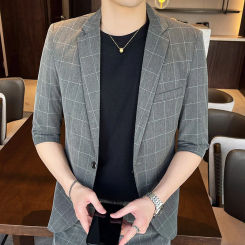 2713- R-short-sleeved tailor-made men's Customized suit summer  sport loose five-point  Customized suit