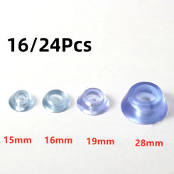 16/24Pcs Silicone Furniture Leg Mat Wear-resistant Silent Non-slip Sofa Foot Covers Floor Protecto Furniture Cabinet Feet Cup