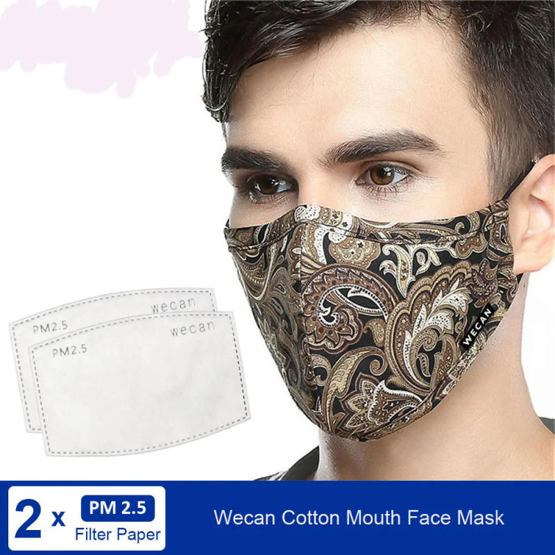 Description Picture 6 of itemKpop Cotton Black Mask Mouth Face Mask Anti Dust Mask with 2pcs Activated Carbon Filter Korean facemask Washable Face Mask