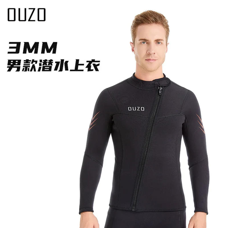 Description Picture 6 of item3mm Diving Suit Men Wetsuit Neoprene Diving Jacket Underwater Kitesurf Surf Surfing Spearfishing Jacket Pants Clothes Wet Suit