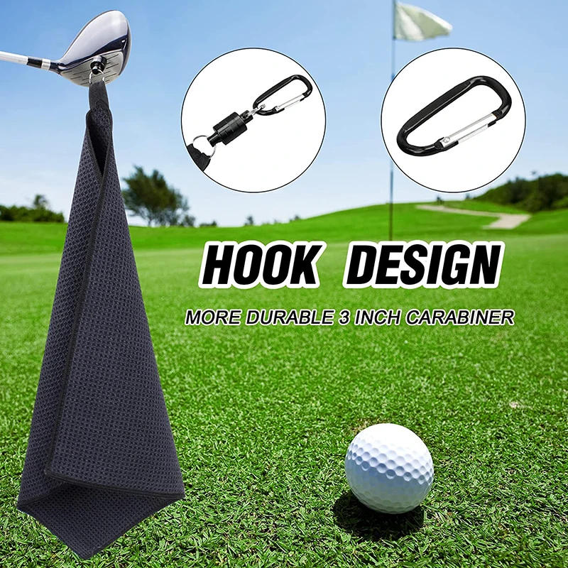 Description Picture 5 of item15.7"*15.7" Microfiber Golf Towel Strength Magnetic Golf Towels for Golf Bags for Men & Women Magnet for Black Clips Accessories
