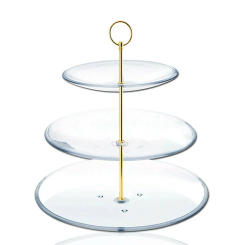 3 Tier Cake Stand Hardware Crown Metal Fitting Handle Rod Party Tray Cake Food Dessert Cupcake Rack Cake Holder No Plate