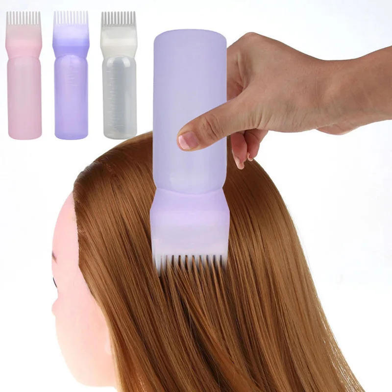 Description Picture 2 of item120ml Silicone Hair Dye Bottle Hair Oil Bottle Hair Dye Applicator Comb Dispensing Salon Hair Coloring Hairdressing Styling Tool