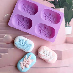 Oval Olive Tree Shape Silicone Mold for DIY Handmade Soap Molds Mousse Cake Form Soap Jelly Mould Ice Cube Maker Craft Supplies